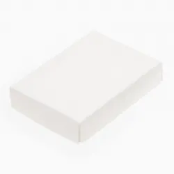 6 Choc Shiny White Folding Lid